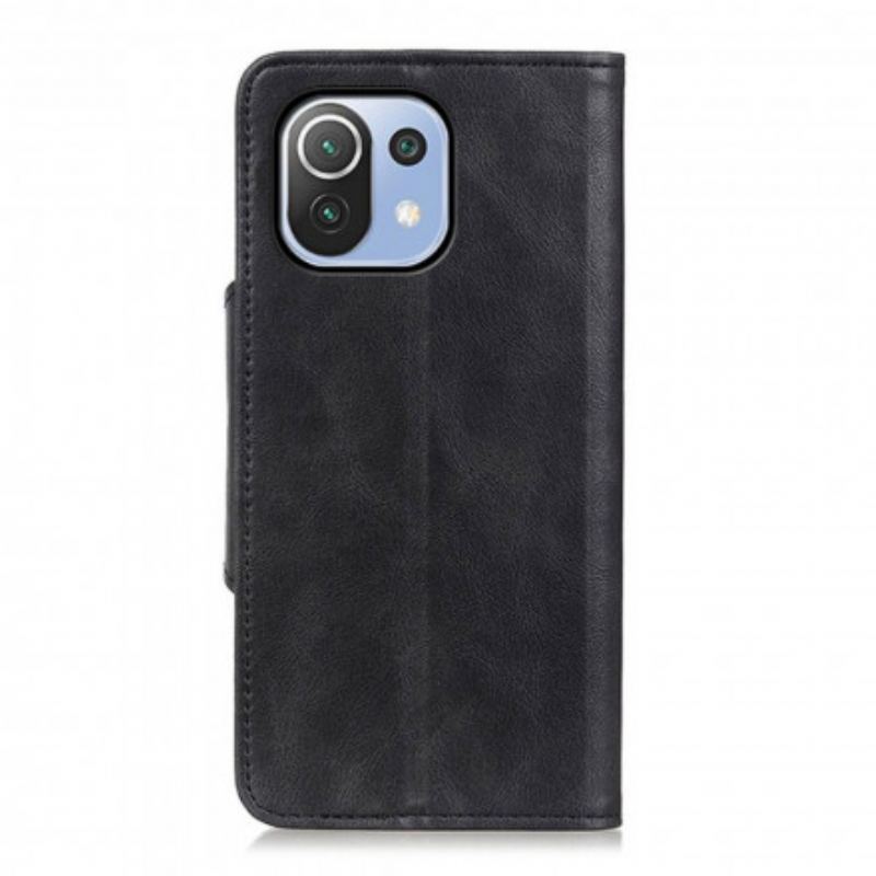 Housse Xiaomi 11 Lite 5G NE/Mi 11 Lite 4G/5G Simili Cuir Bouton