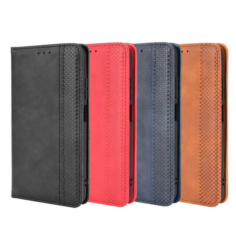 Flip Cover Xiaomi Redmi Note 10 5G / Poco M3 Pro 5G Effet Cuir Vintage Stylisé