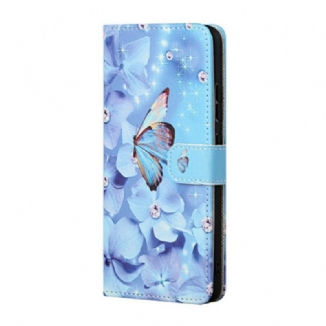 Housse Xiaomi Redmi Note 10 5G / Poco M3 Pro 5G Papillons à Lanière
