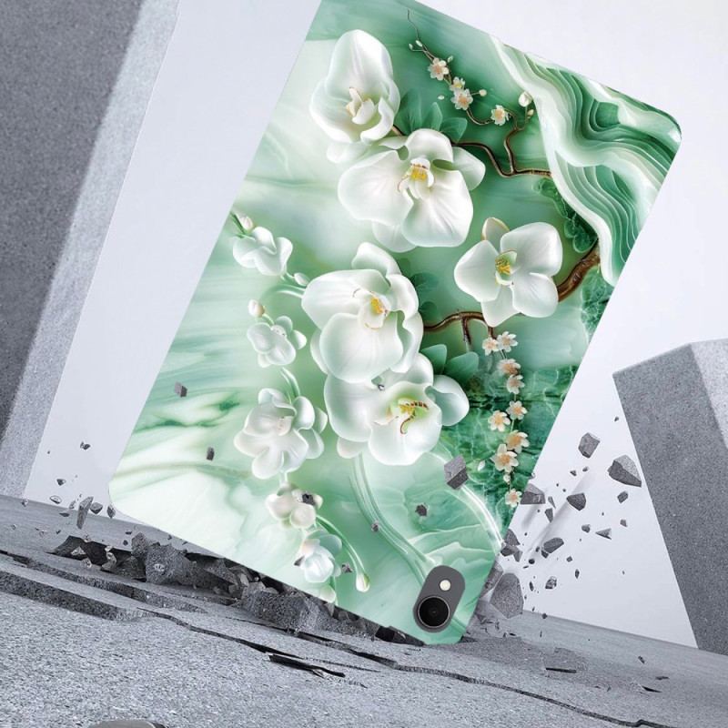 Coque Samsung Galaxy Tab S11 Fleurs de jade
