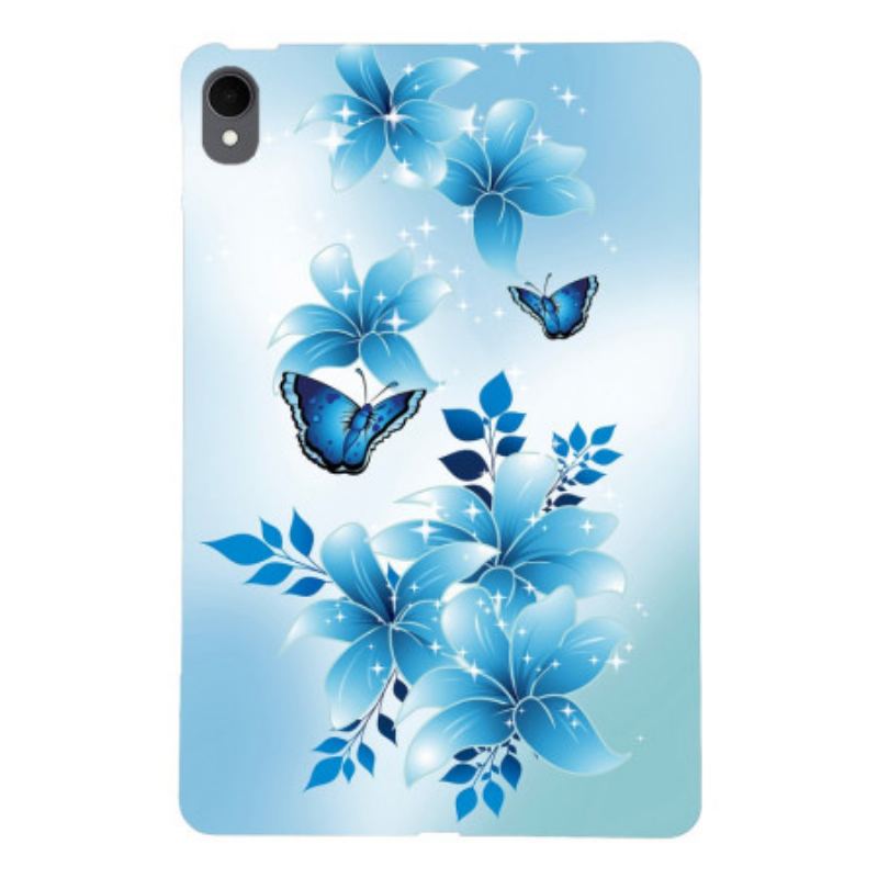 Coque Samsung Galaxy Tab S11 Petits Papillons Bleus