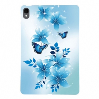 Coque Samsung Galaxy Tab S11 Petits Papillons Bleus
