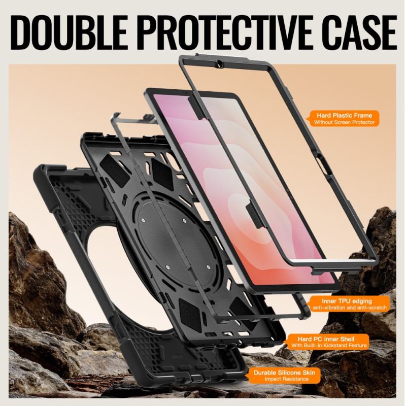 Coque Samsung Galaxy Tab S11 Triple Protection avec Anneau-Support