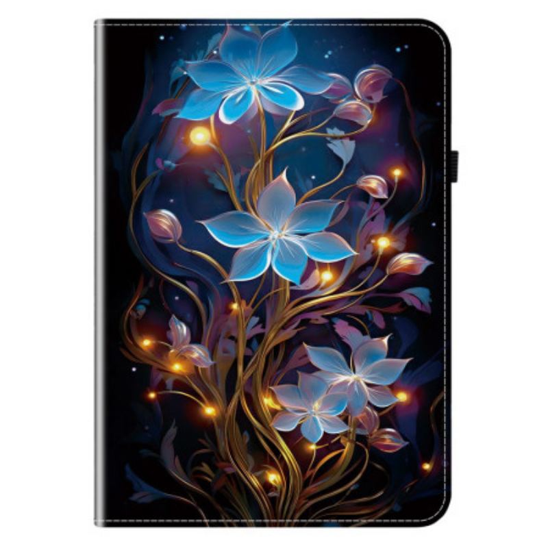 Étui Samsung Galaxy Tab S11 Fleurettes Bleues