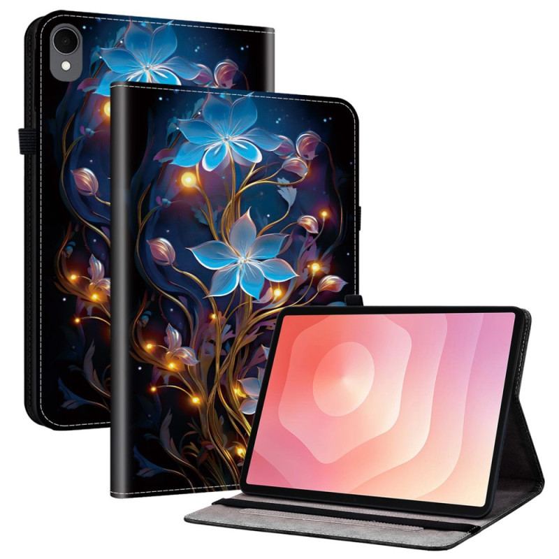 Étui Samsung Galaxy Tab S11 Fleurettes Bleues