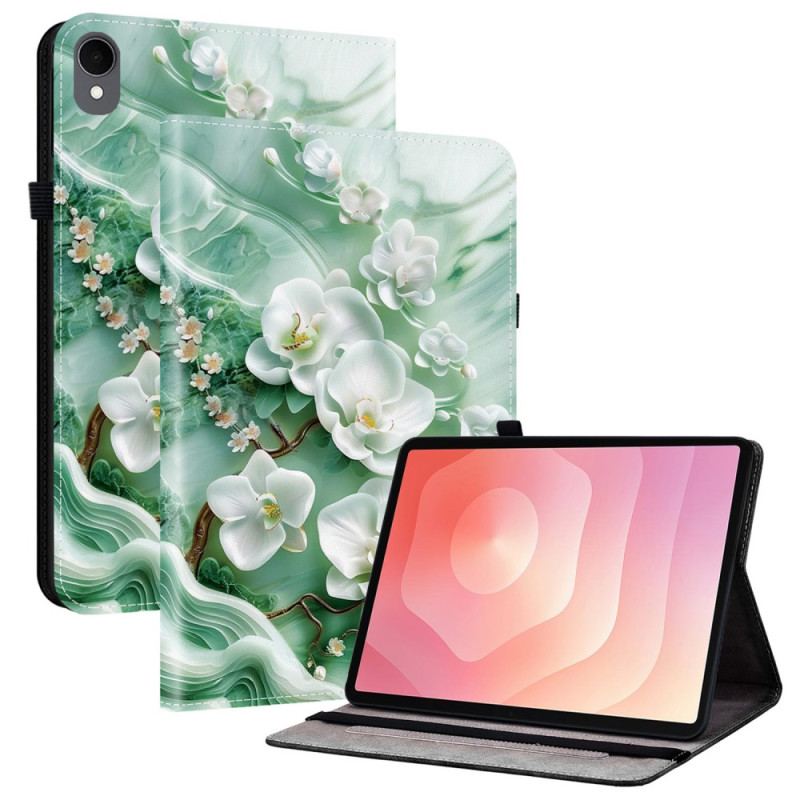 Étui Samsung Galaxy Tab S11 Fleurs de Jade