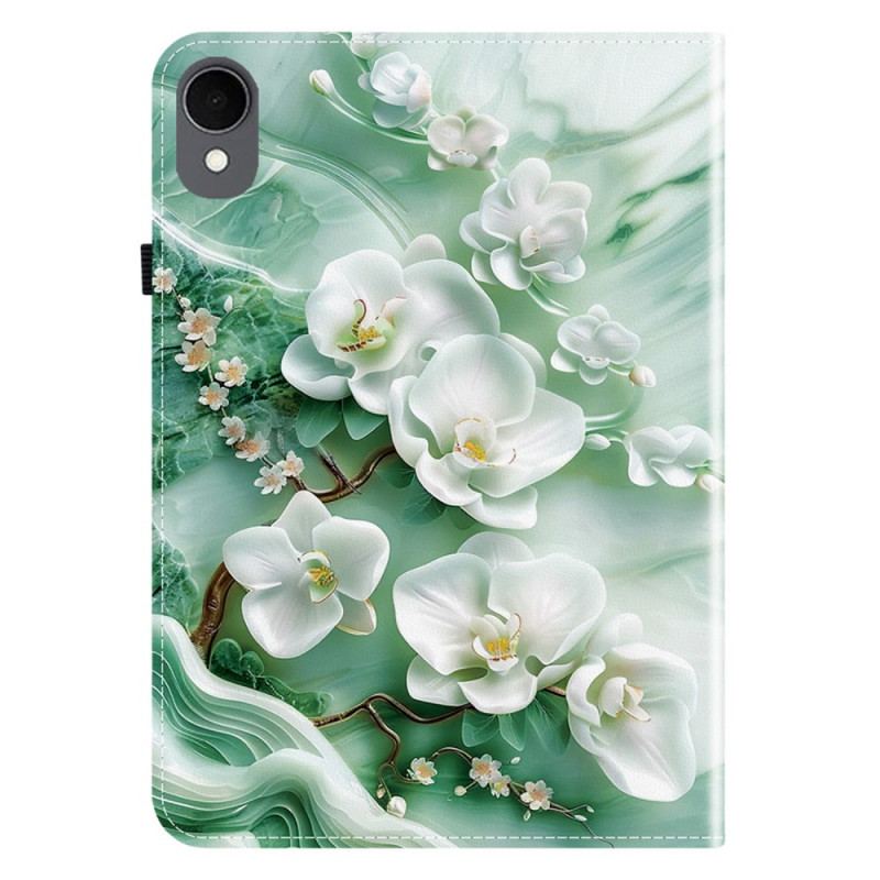 Étui Samsung Galaxy Tab S11 Fleurs de Jade
