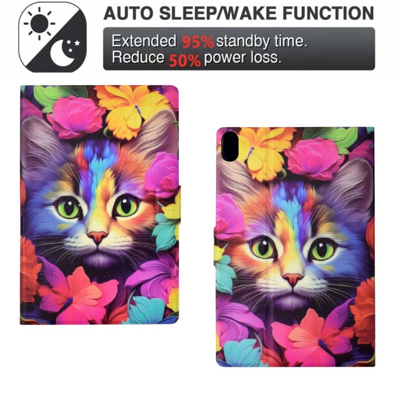 Housse Samsung Galaxy Tab S11 Chat Coloré