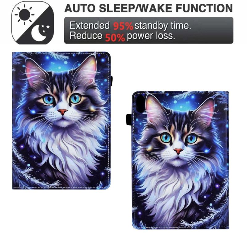 Housse Samsung Galaxy Tab S11 Chat en Hiver