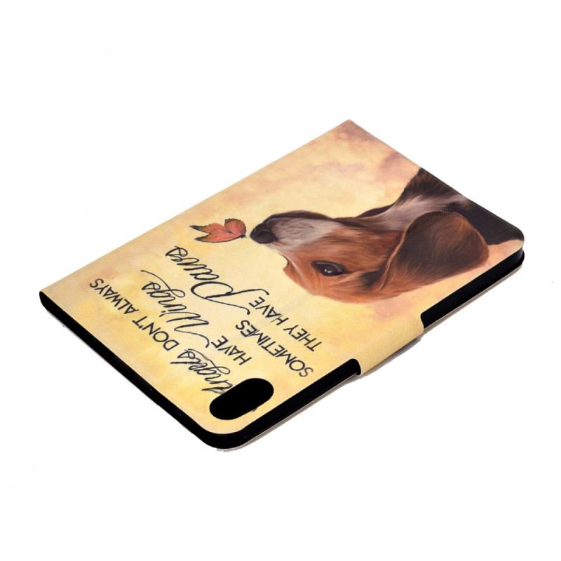 Housse Samsung Galaxy Tab S11 Chien et Papillon