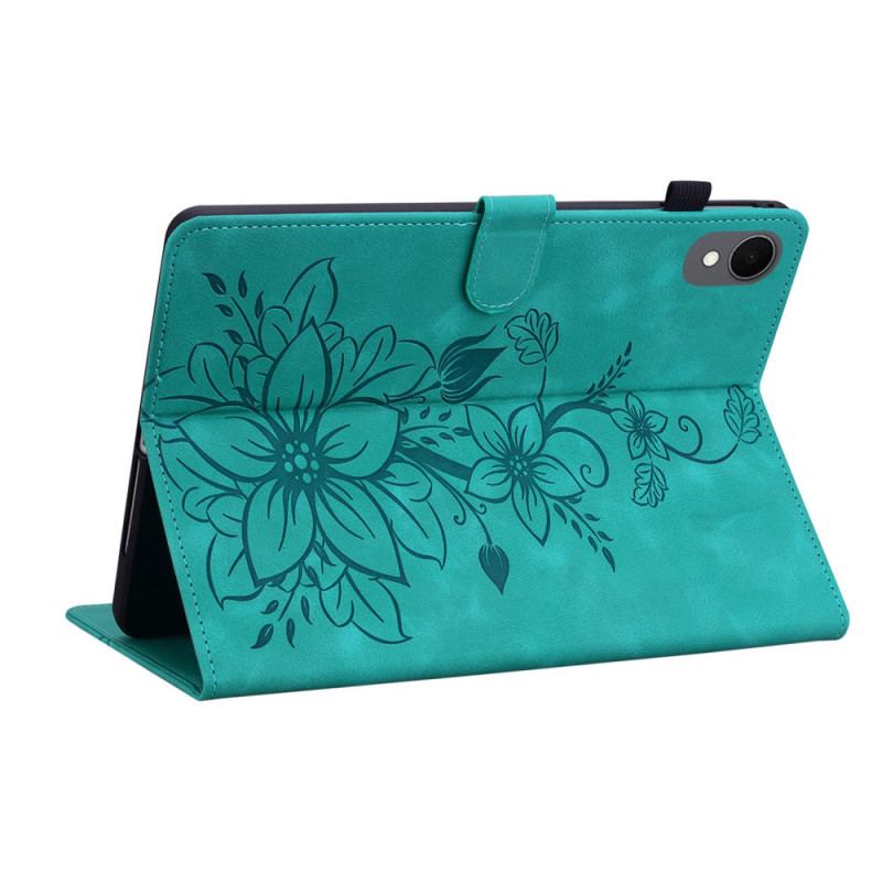Housse Samsung Galaxy Tab S11 Effet Daim Florale