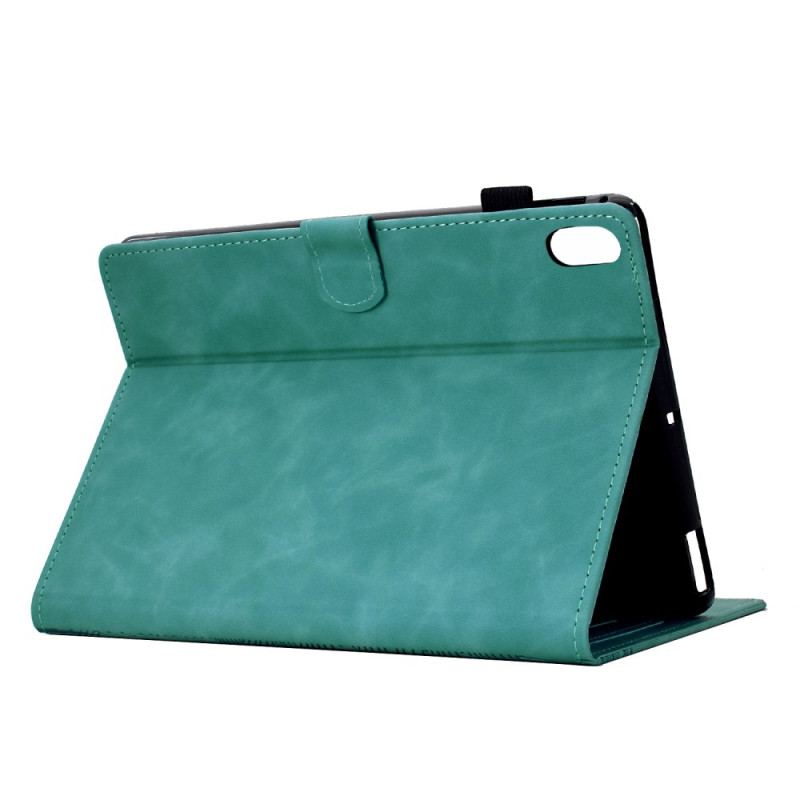 Housse Samsung Galaxy Tab S11 Effet Daim Scène de Chats