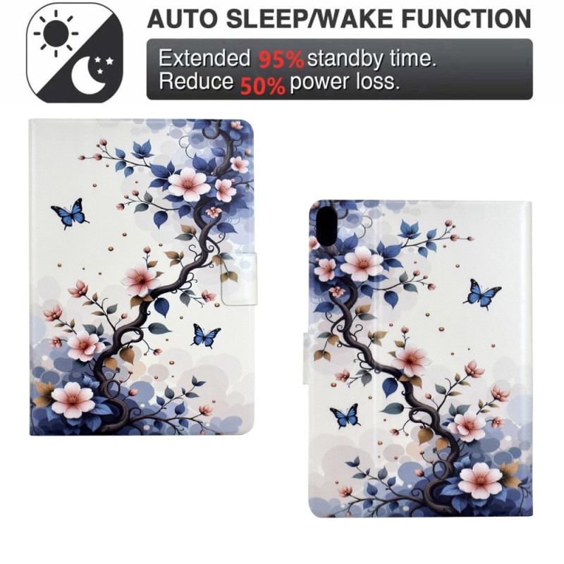 Housse Samsung Galaxy Tab S11 Fleurettes et Papillons