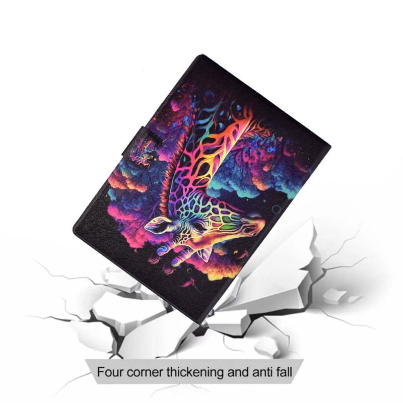 Housse Samsung Galaxy Tab S11 Girafe Colorée