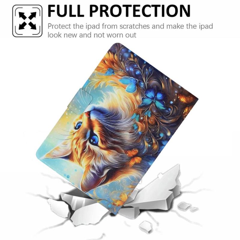 Housse Samsung Galaxy Tab S11 Peinture Chat