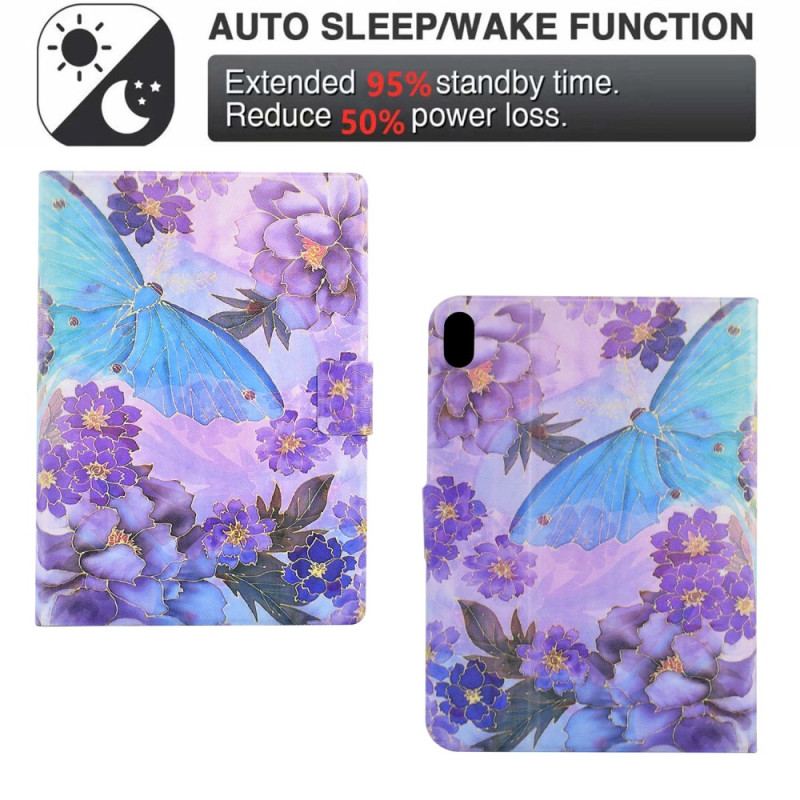 Housse Samsung Galaxy Tab S11 Pivoines et Papillons