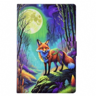Housse Samsung Galaxy Tab S11 Renard au Clair de Lune