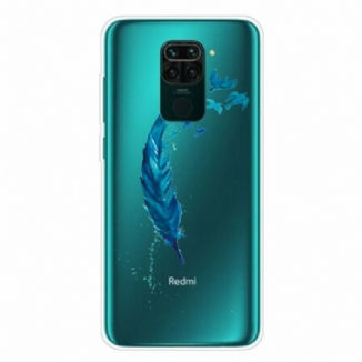 Coque Xiaomi Redmi Note 9 Belle Plume Bleue