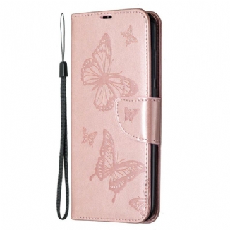 Housse Xiaomi Redmi Note 9 Papillons et Rabat Oblique