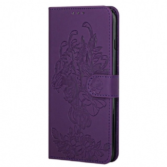 Housse Poco F3 / Xiaomi Mi 11i 5G Tigre Baroque à Lanière