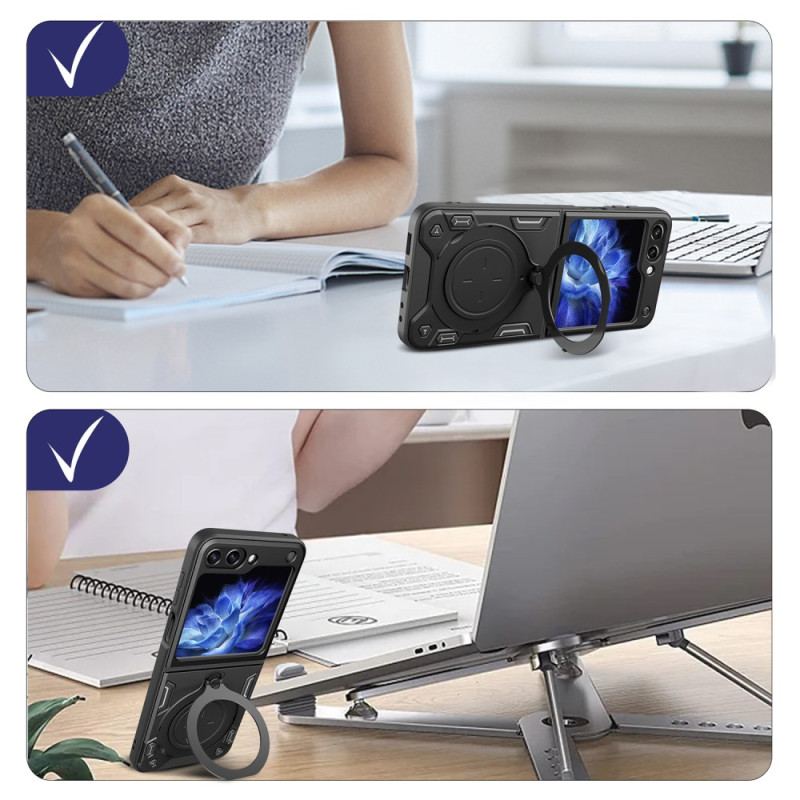 Coque Samsung Galaxy Z Flip 5 Anneau-Support Intégré