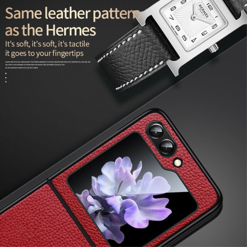 Coque Samsung Galaxy Z Flip 5 Effet Cuir SULADA