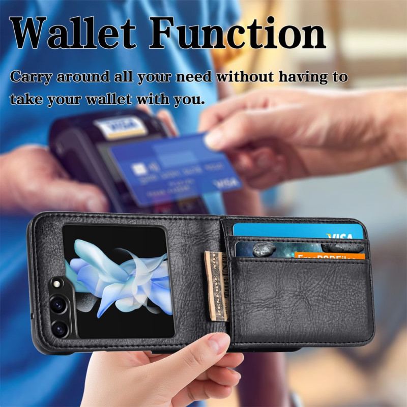 Coque Samsung Galaxy Z Flip 5 Style Cuir Porte-Cartes
