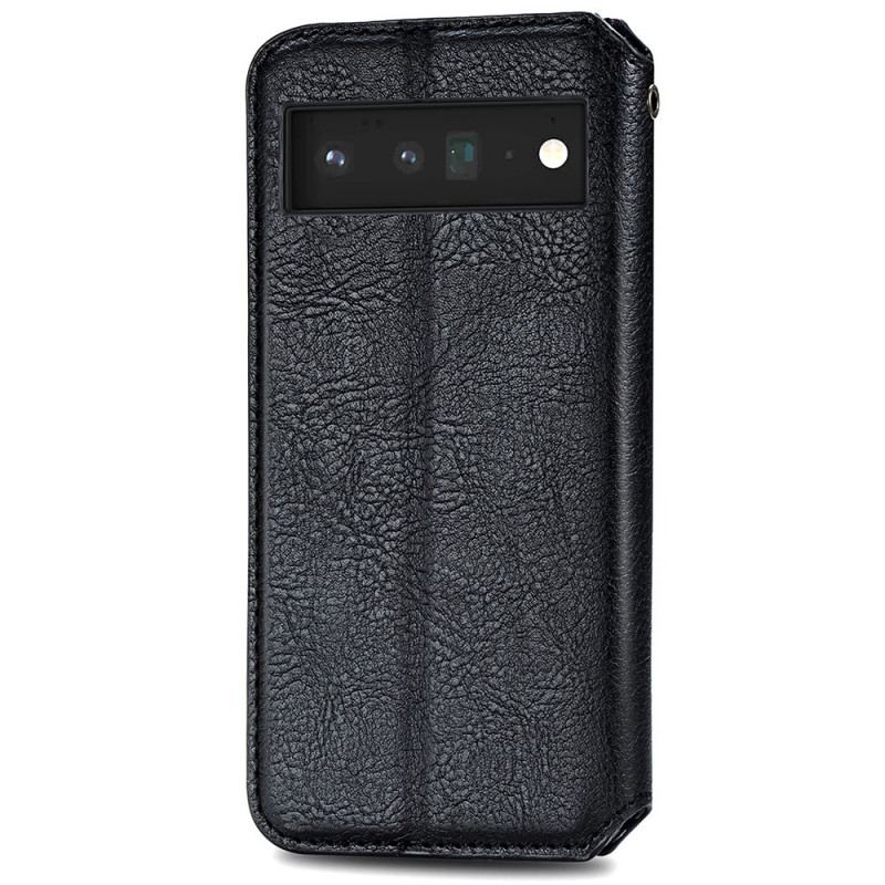 Flip Cover Google Pixel 6 Pro Effet Cuir Texture Diamant