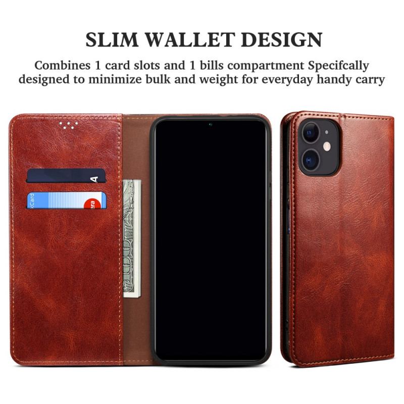 Flip Cover Google Pixel 6 Pro Simili Cuir Ciré