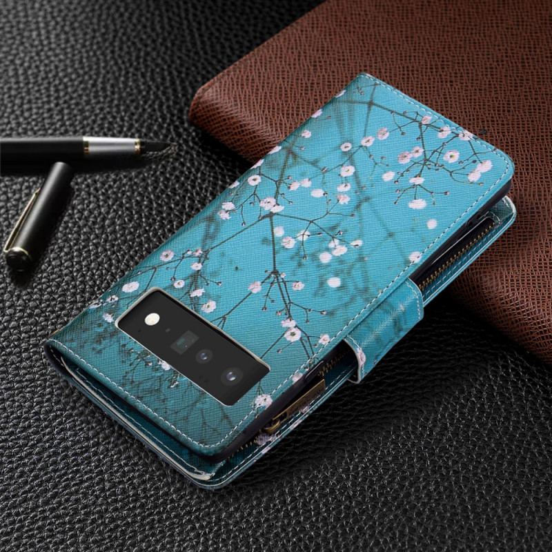 Housse Google Pixel 6 Pro Poche Zippée Arbre
