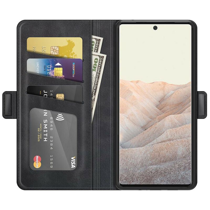 Housse Google Pixel 6 Pro Rabat Double Classique