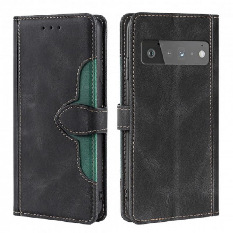 Housse Google Pixel 6 Pro Simili Cuir Bicolore Stylish