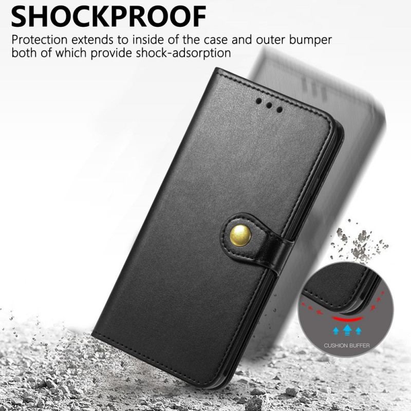 Housse Google Pixel 6 Pro Simili Cuir et Fermoir Vintage