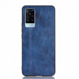 Coque Vivo X60 Effet Cuir Couture
