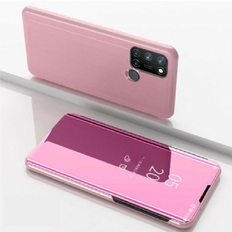 View Cover Realme 7i Miroir et Simili Cuir