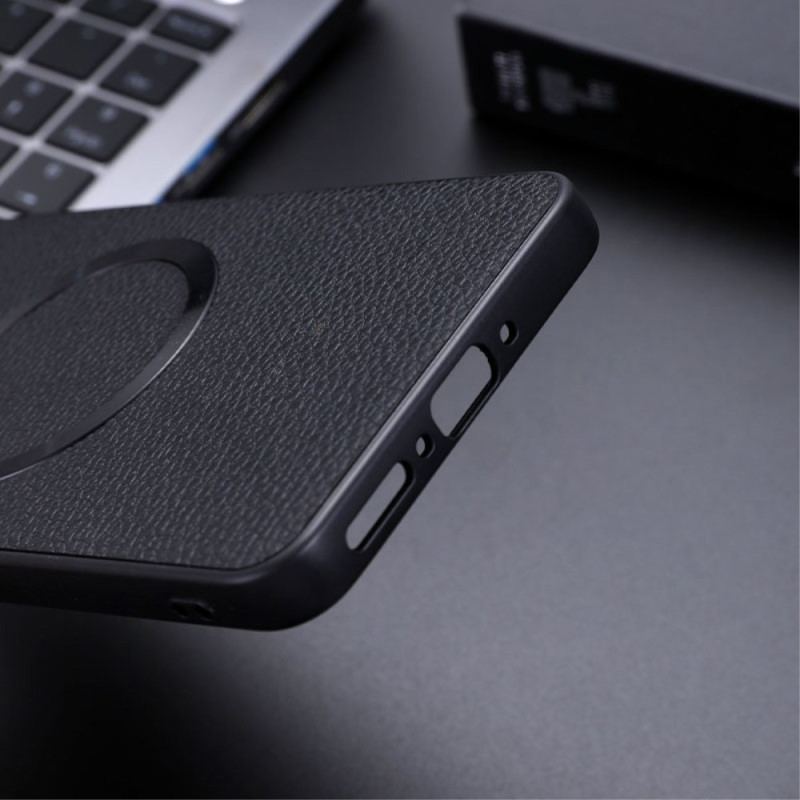 Coque OnePlus 13 Simili Cuir Texturé Compatible MagSafe