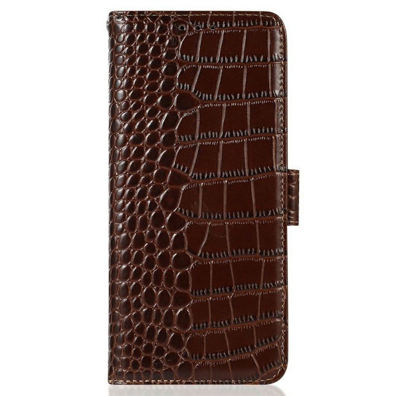 Housse OnePlus 13 Cuir Texture Crocodile