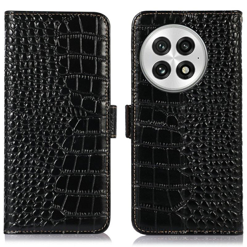 Housse OnePlus 13 Cuir Texture Crocodile