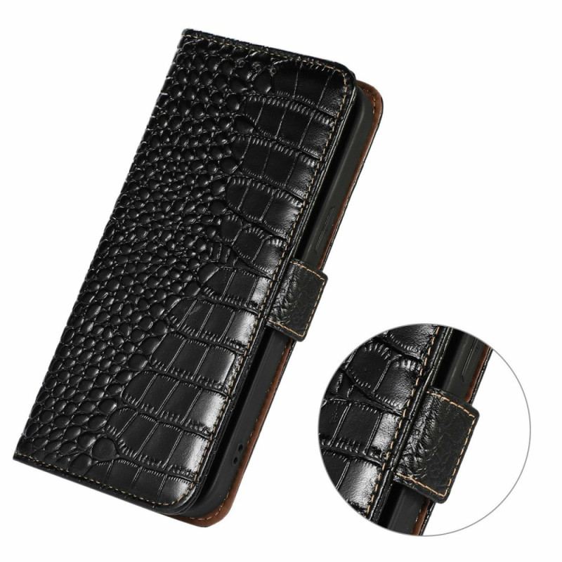 Housse OnePlus 13 Cuir Texture Crocodile
