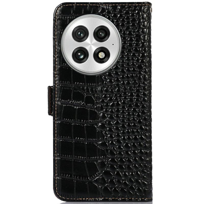 Housse OnePlus 13 Cuir Texture Crocodile