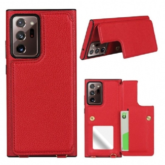 Coque Samsung Galaxy Note 20 Ultra Cuir Litchi Porte-Cartes Support