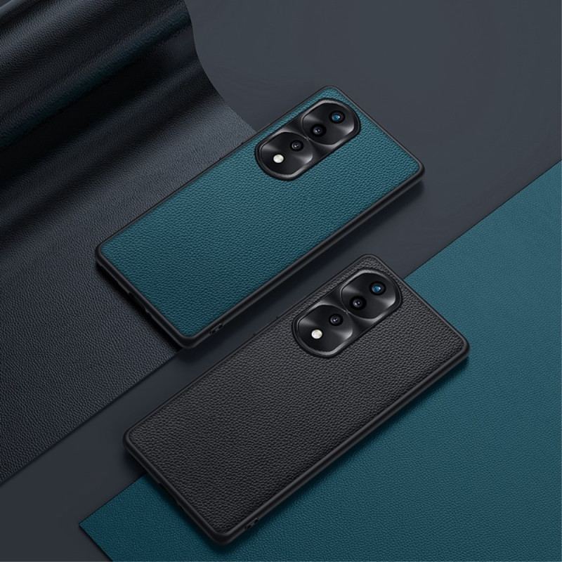 Coque Honor 70 Cuir Litchi Véritable