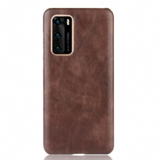 Coque Huawei P40 Effet Cuir Litchi Performance