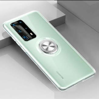 Coque Huawei P40 Transparente Simple Anneau Métal