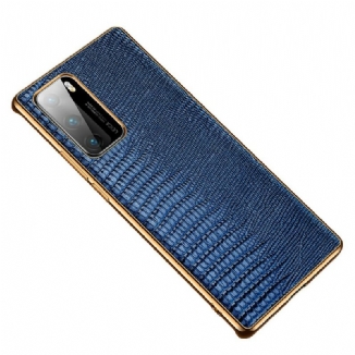 Coque Huawei P40 Véritable Cuir Texture Lézard