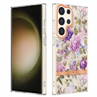 Coque Samsung Galaxy S24 Ultra 5G avec Motif Floral