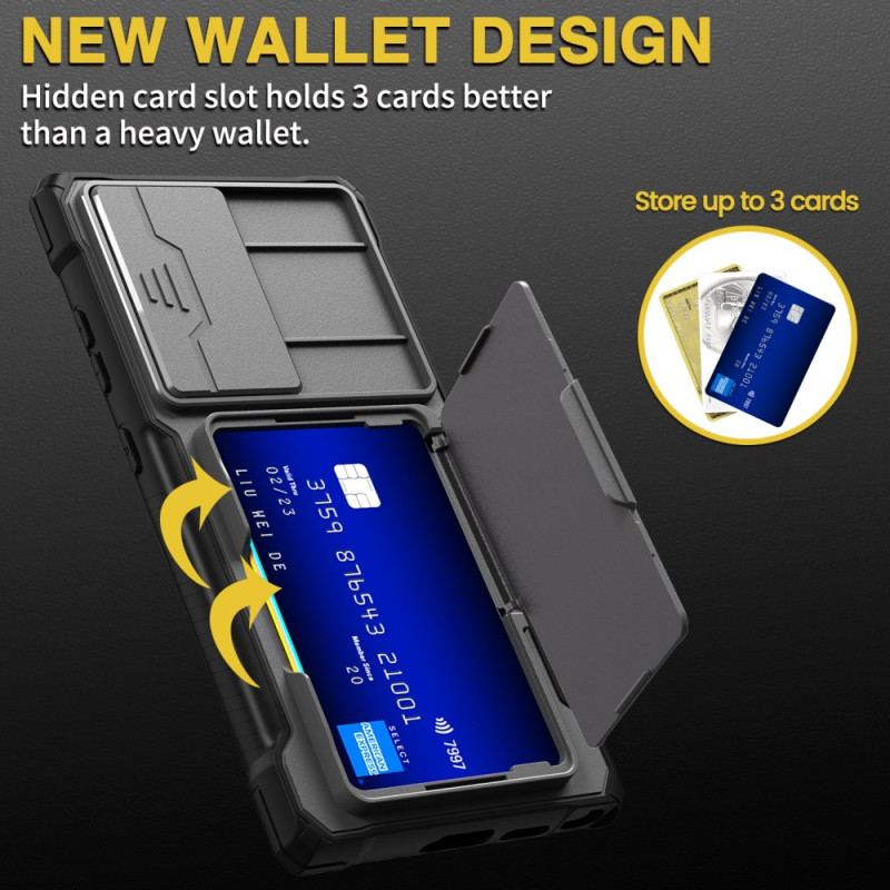 Coque Samsung Galaxy S24 Ultra 5G Protection d'Objectif et Porte-Cartes GKK