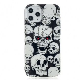 Coque iPhone 12 Pro Max Attention Têtes de Mort Fluorescente