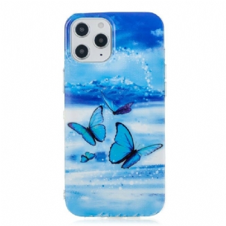 Coque iPhone 12 Pro Max Série Papillons Fluorescente