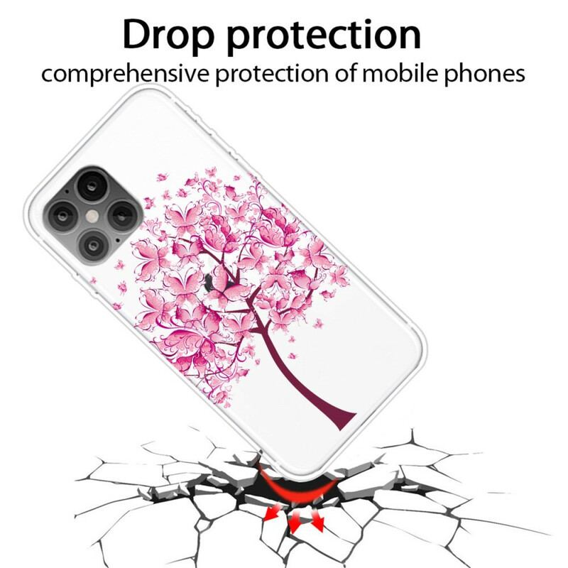 Coque iPhone 12 Pro Max Top Arbre Rose